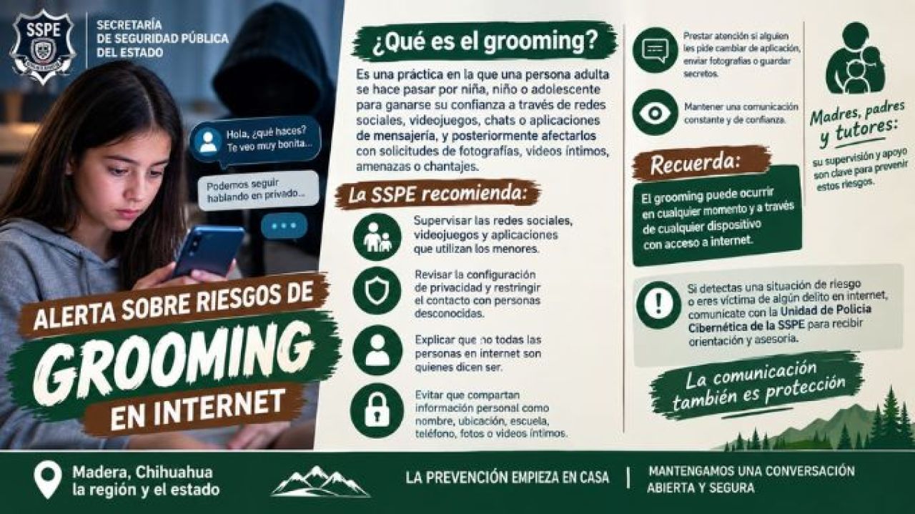 Alertan sobre riesgos de grooming en internet